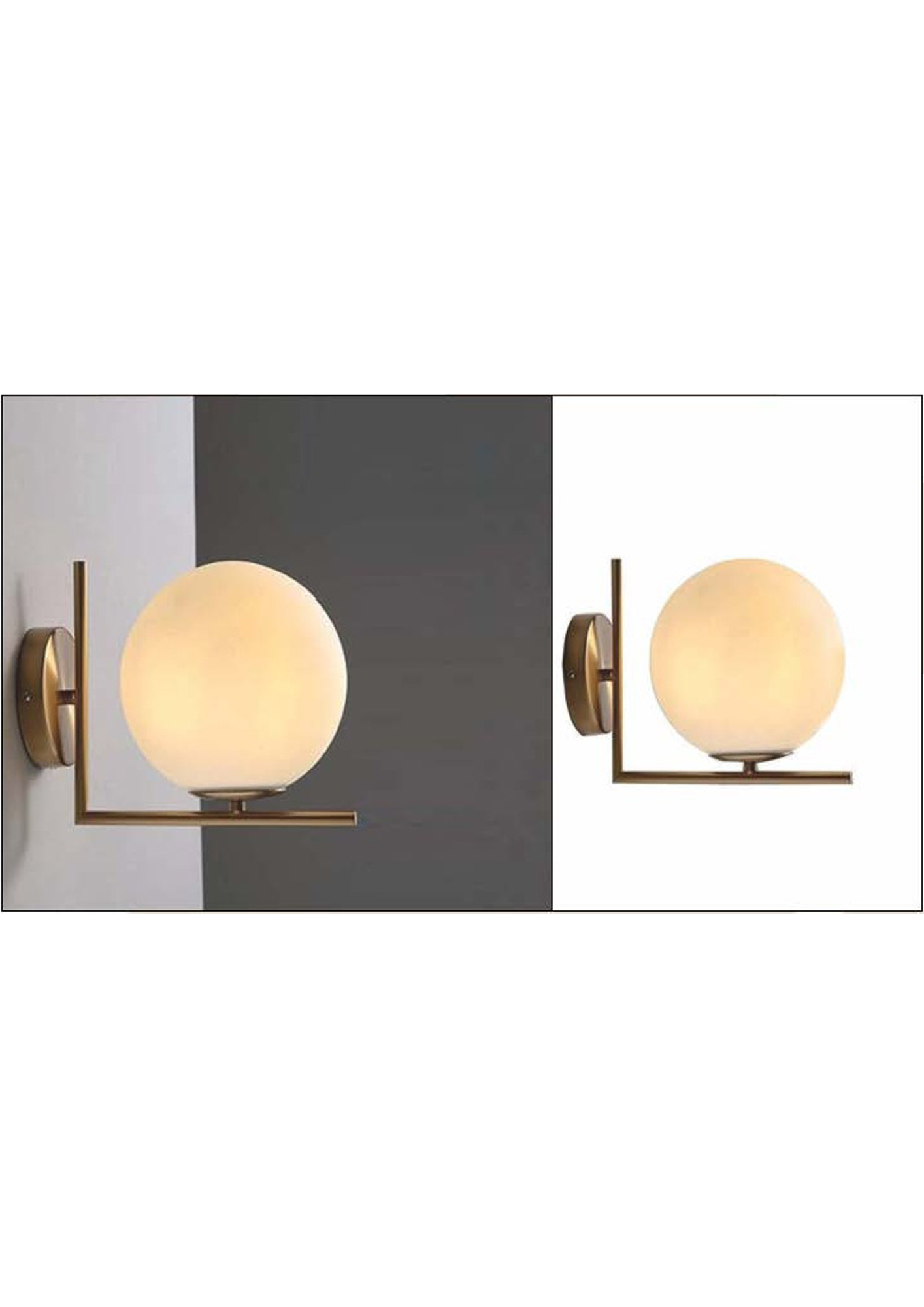 Beyond Lights - Brass Globe Sconce- GL